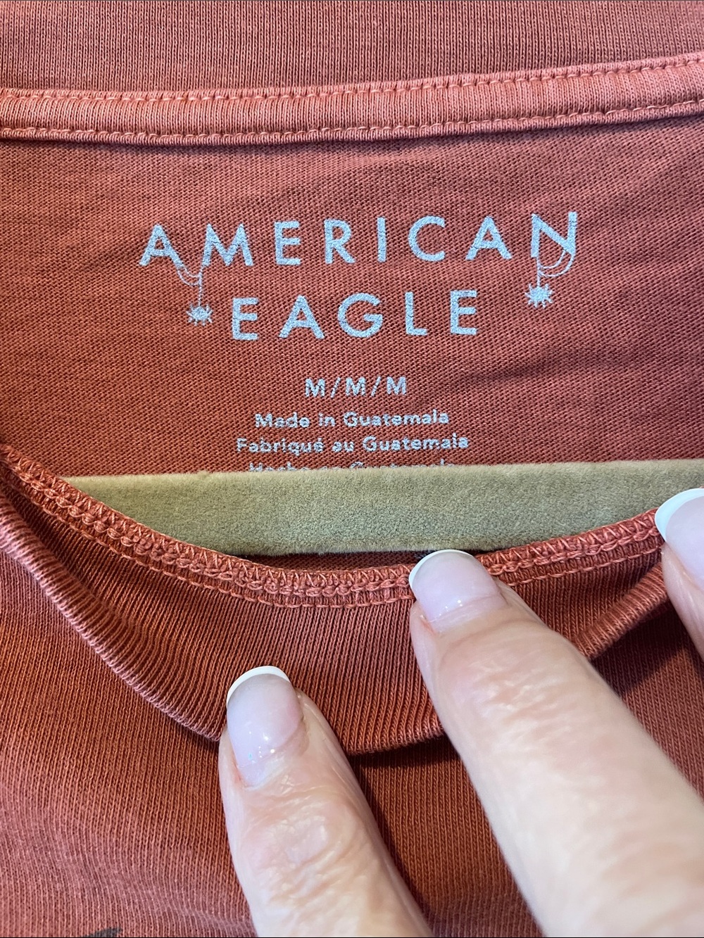 American Eagle Rust Orange Halloween Crewneck Tee - Picture 3 of 7